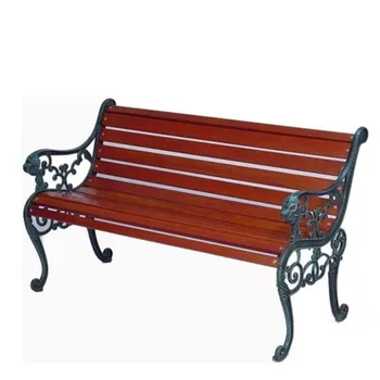 Hot Sale Outdoor Garden Bamboo Wood Panel Slats Seat Cast Iron