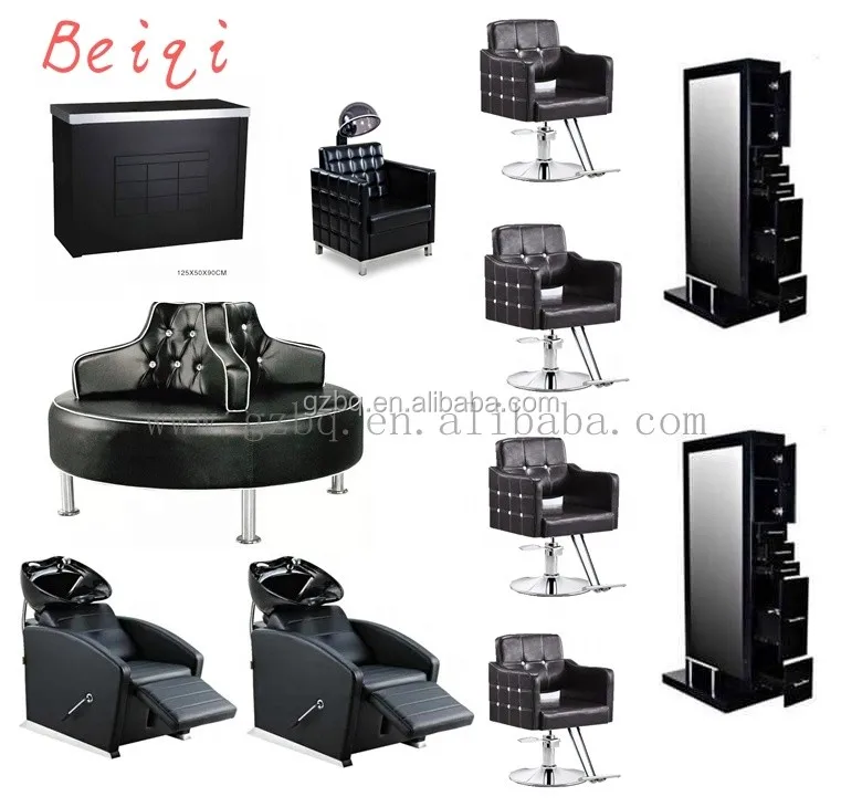 Black Hair Styling Chairs Used Hairdressing Barber Chair Cheap