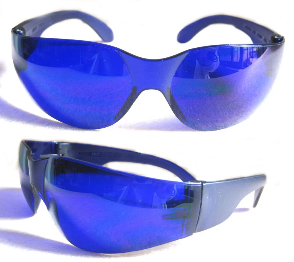 blue golf glasses