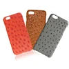 New design waterproof embossed ostrich leather cell phone case for iphone6/7 plus