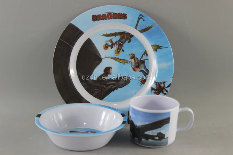 Melamine Baby plate and bowl and cup Dinnerware set