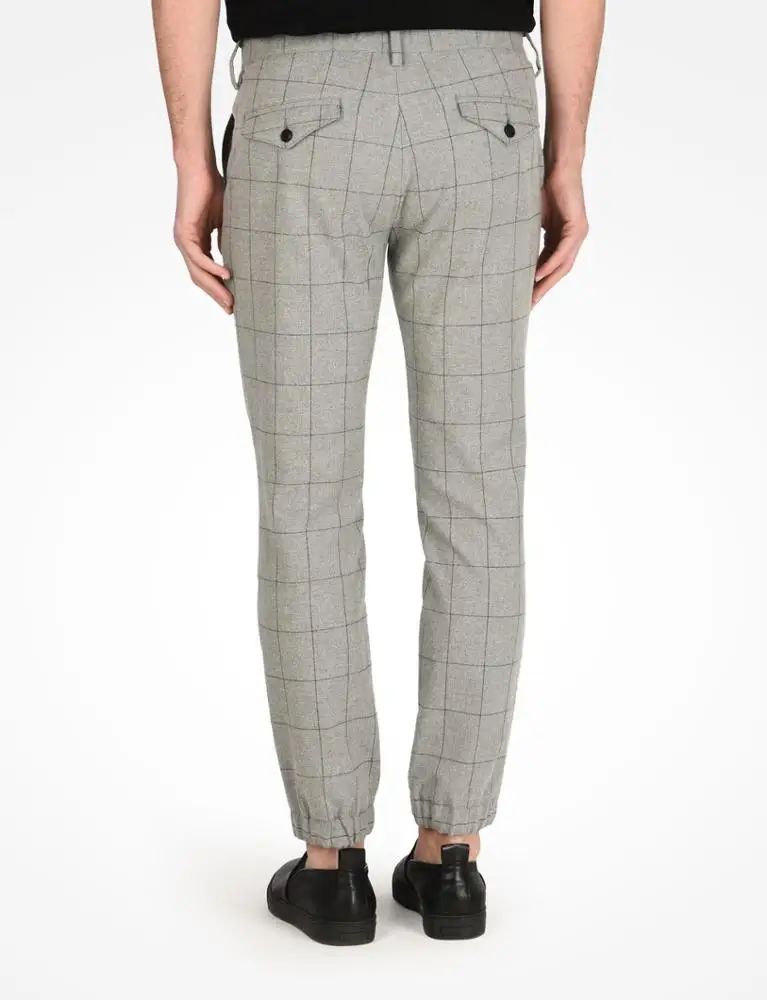 smart checked jogger trouser