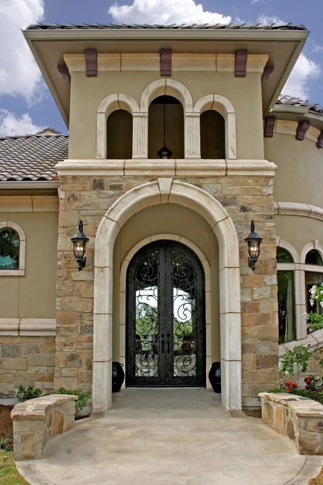 Topbright-puertas De Hierro Forjado Para Exterior,Diseño De Puerta De