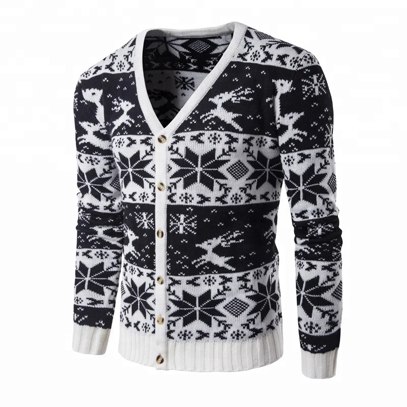men's v neck christmas jumper