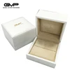 Custom logo printed luxury PU leather jewelry box, plastic box ring box