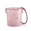 Apple design clear transparent waste bin trash can Plastic Dust bin for living room