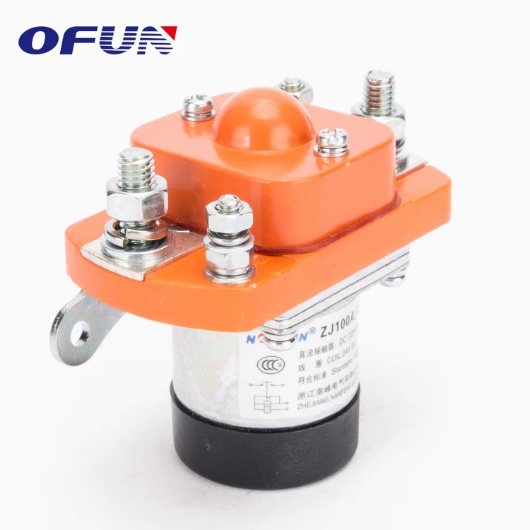 OFUN All Export Products 1 Phase 1 Pole DC Coil Power DC Contactor 100A