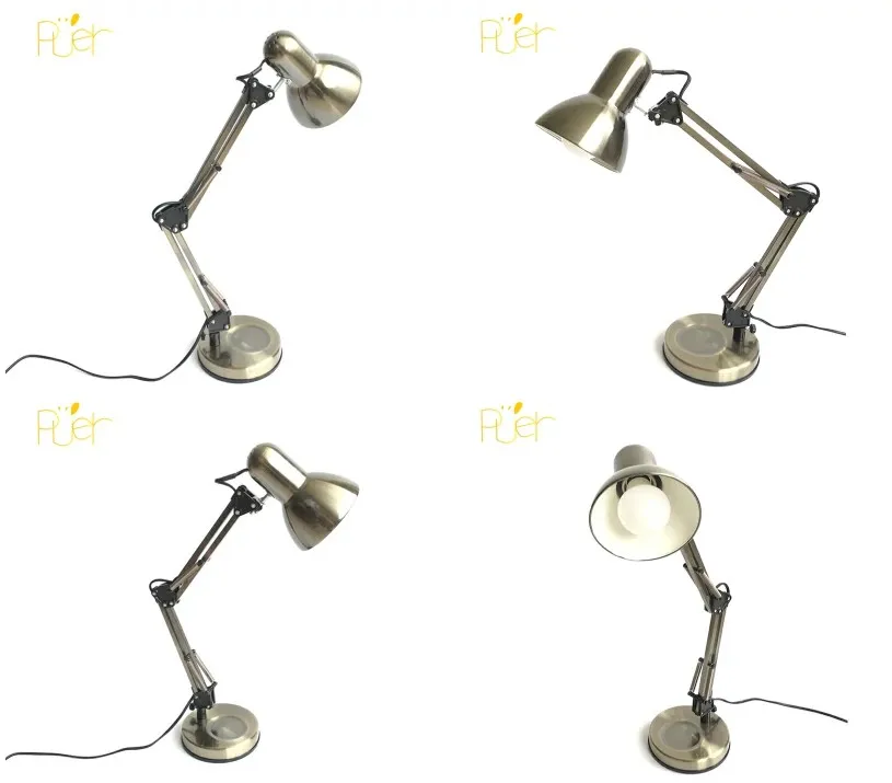 OEM 11w iron folding fluorescent desk lamp metal swing arm desk lamp