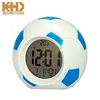 KH-CL073 KING HEIGHT Funny Custom Soccer Shape Sound Control Time Desk Speaking Alarm Clock