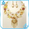 New arrival trendy fashion statement choker amber teething necklace