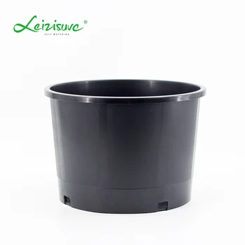 Leizisure 15 Gallon Whole Black Nursery Pots Plastic Plant Leizisure 15 Gallon Whole Black