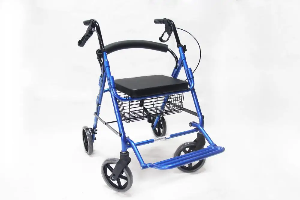 China Manufacturers Aluminum Transport Rollator Walker With Seat And