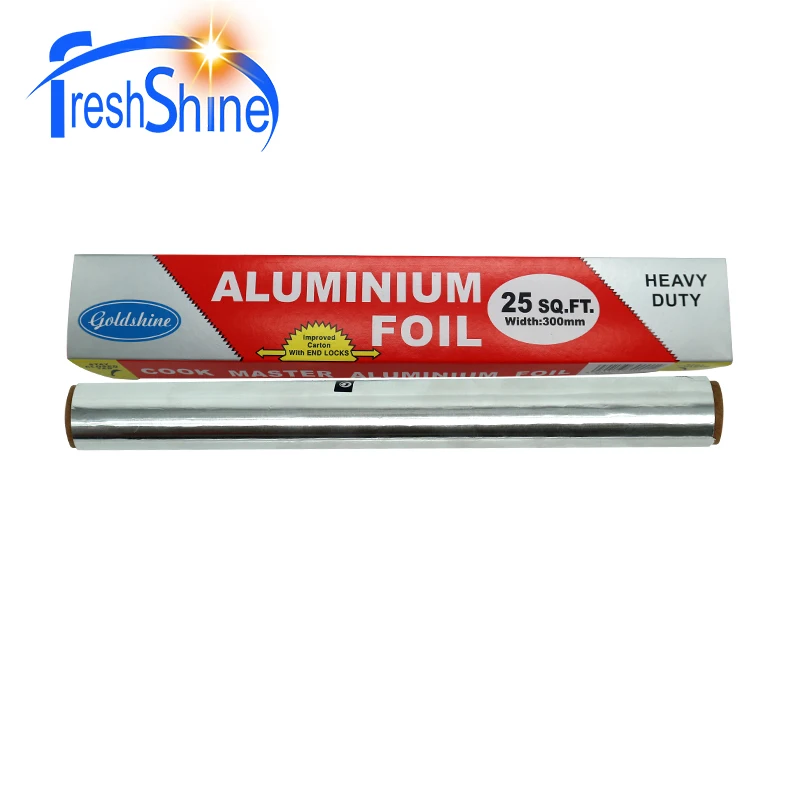 Food Grade 11mic*300mm*25sqft Aluminium Foil For Cooking Freezing