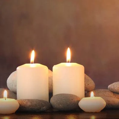 Customized Size White Color Pointed Top Scented Decorative Pillar Candles