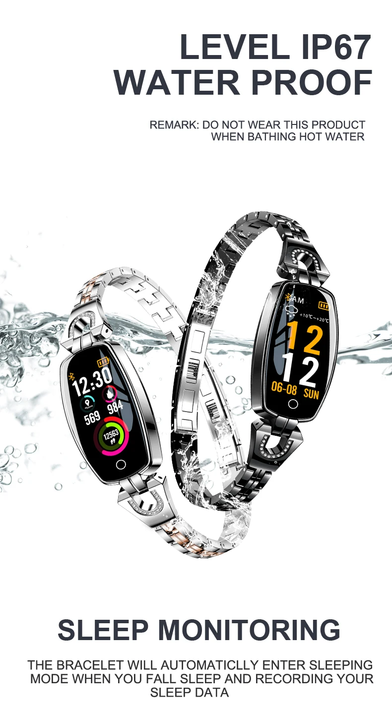 H8 Smart Bracelet Women Wristband Blood Pressure Heart Rate Monitor Fitness Tracker(6).jpg