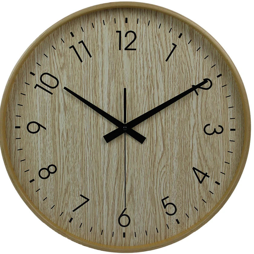 16inch Real Wood Wall Clock Modern&wholesale Buy Decorative Atomic
