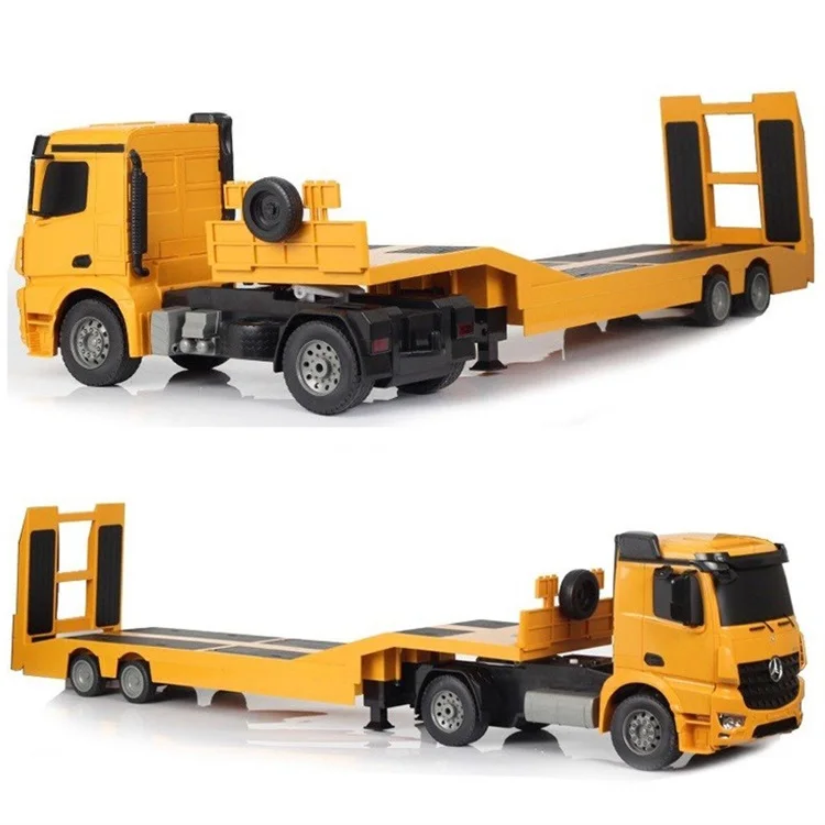 003 遥控拖车卡车无线电控制的半拖车遥控工程车 1:20 平板拖车玩具