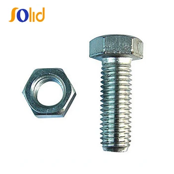 High Quality Blue White Zinc Plated Full Thread Carbon Steel Hex Bolt With Hex Nut Buy Screws Bolts And Nuts Carbon Steel Bolt Hex Bolt Hex Nut Product On Alibaba Com