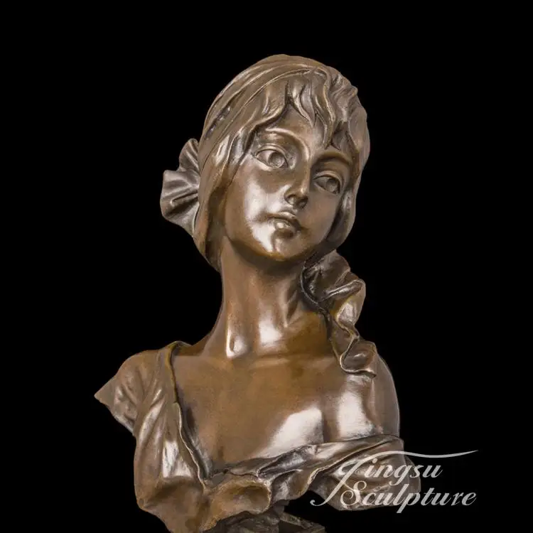 brass female mannequin head bust