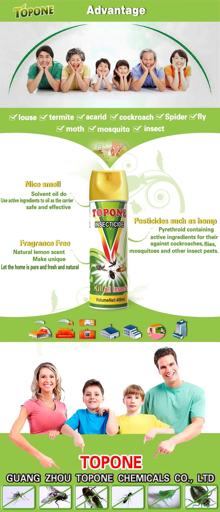 Manufacture Supplier Mosquito Repellent Chemical Spray