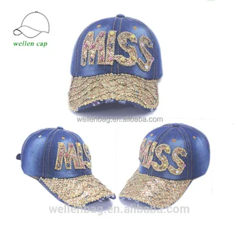 blinged out baseball caps