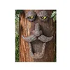 Custom handmade carved funny resin decorative tree faces