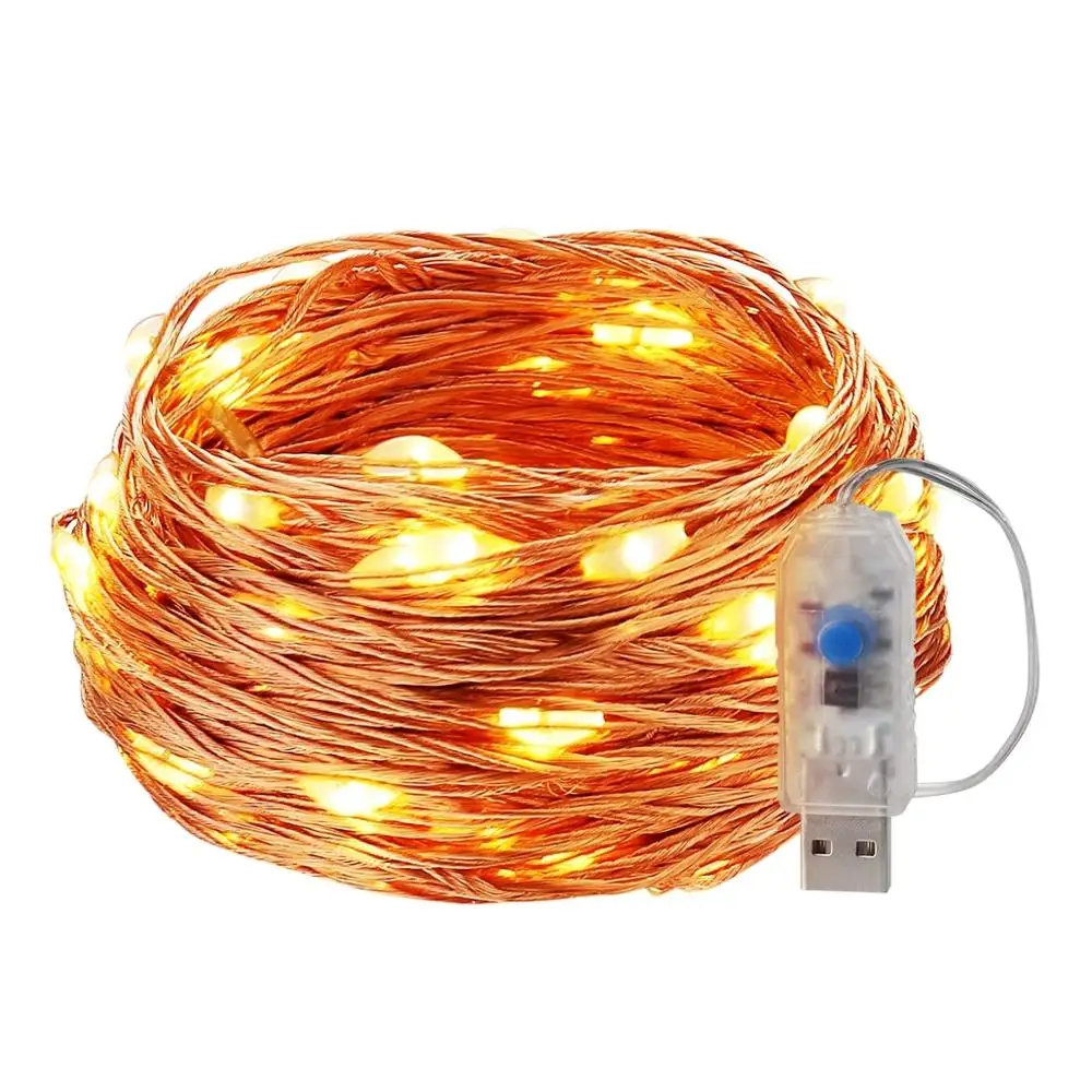 8M 100 lamp battery copper lamp series Wedding Christmas decorations small led christmas fairy lights strings