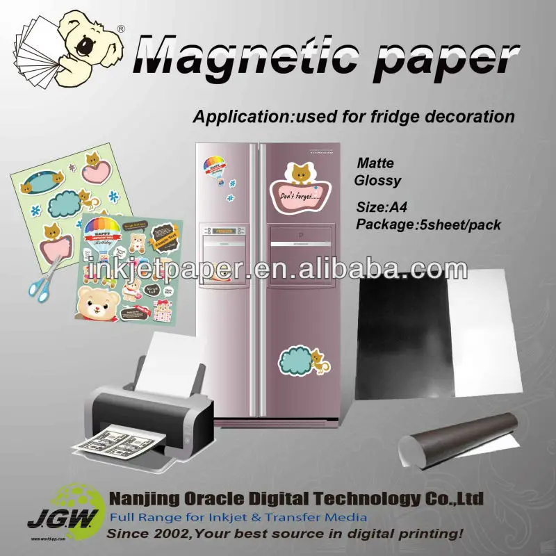 inkjet magnetic photo sticker paper ,matte & glossy,inkjet printable magnetic matte paper