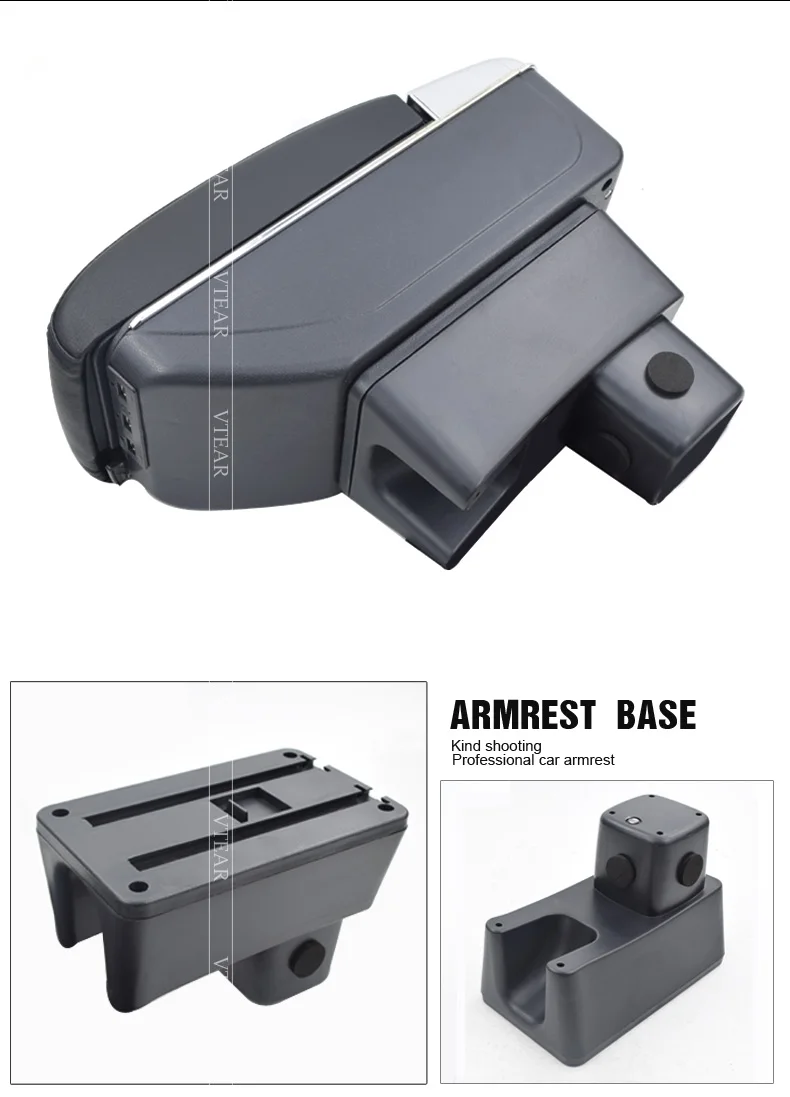 Vtear For Maruti Suzuki Baleno Sigma Armrest Leather Usb Interface