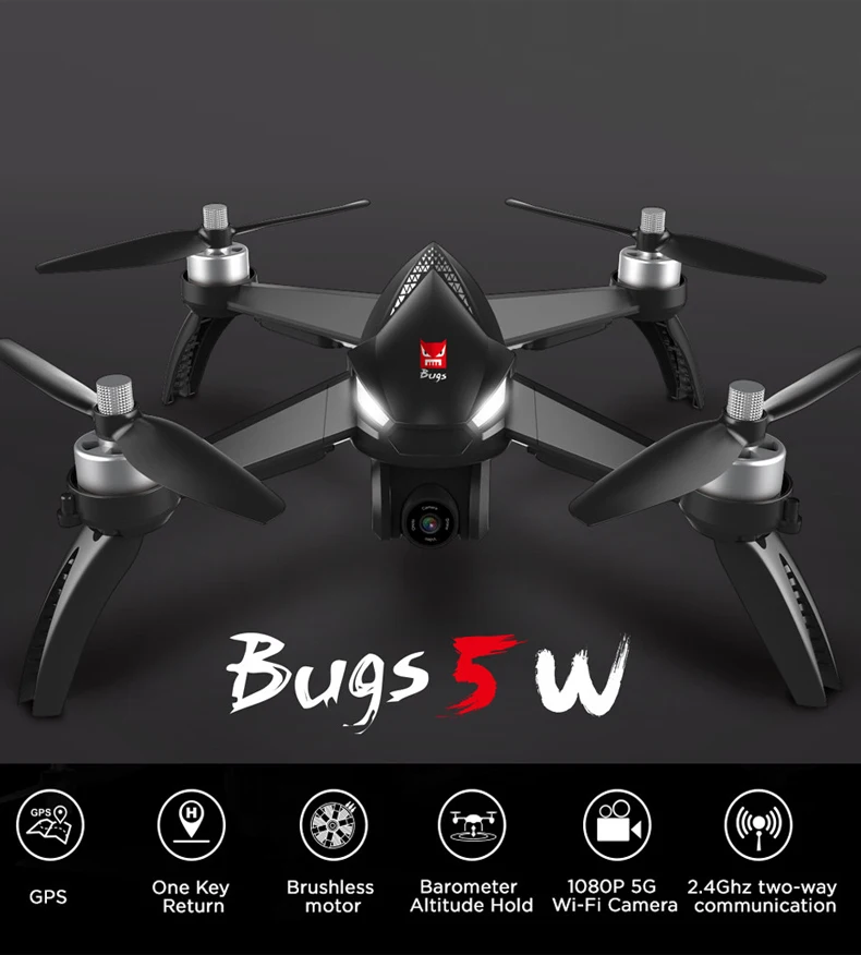MJX B5W RC drone camera wifi GPS quadcopter Drone 5g wifi One Key Return 4ch follow me dron