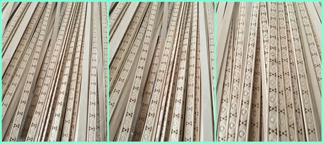 Carved wood ceiling cornice moulding