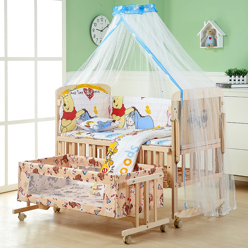 2019 Factory High Quality Baby Cribs&new Born Baby Crib/ Natural Color