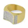 Hiphop U Shape CZ Mirco Paved Setting DJ Rapper Punk Men Ring
