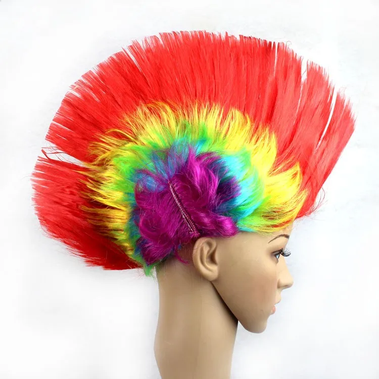 Hallowmas Masquerade Wigs Punk Mohawk Mohican Hairstyle Cockscomb Hair ...