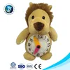 Wholesale baby educational stuffed plush animal soft toy with clock