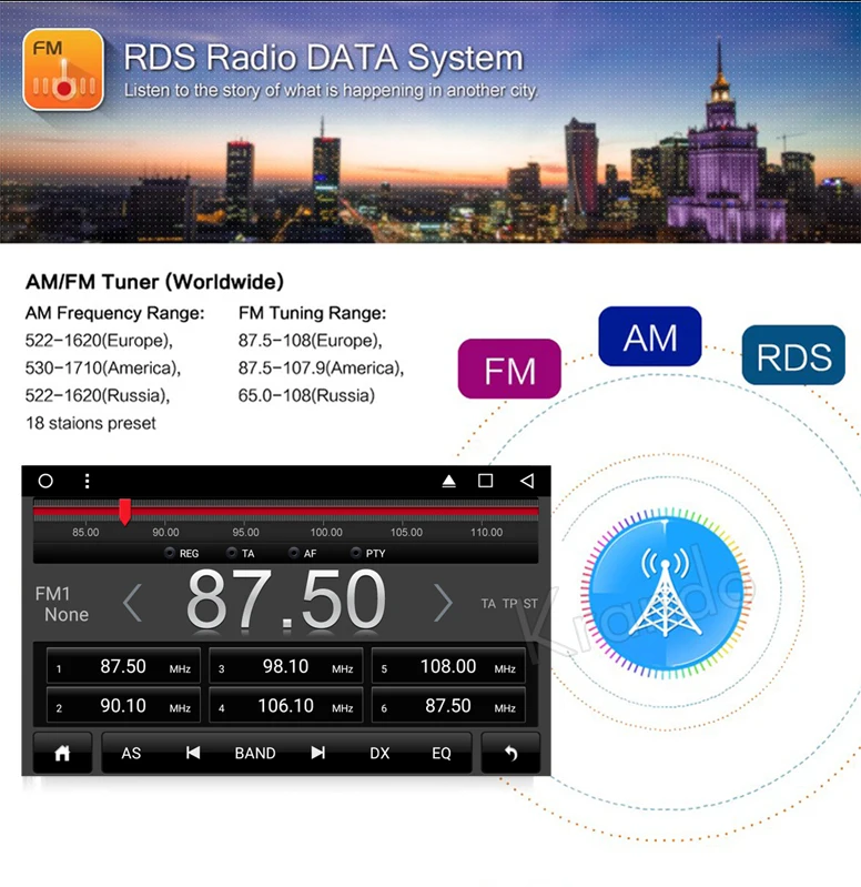 Krando Android 7.1 9'' car radio gps navigation for chrysler 300c for jeep cherokee overland car multimedia KD-CC929