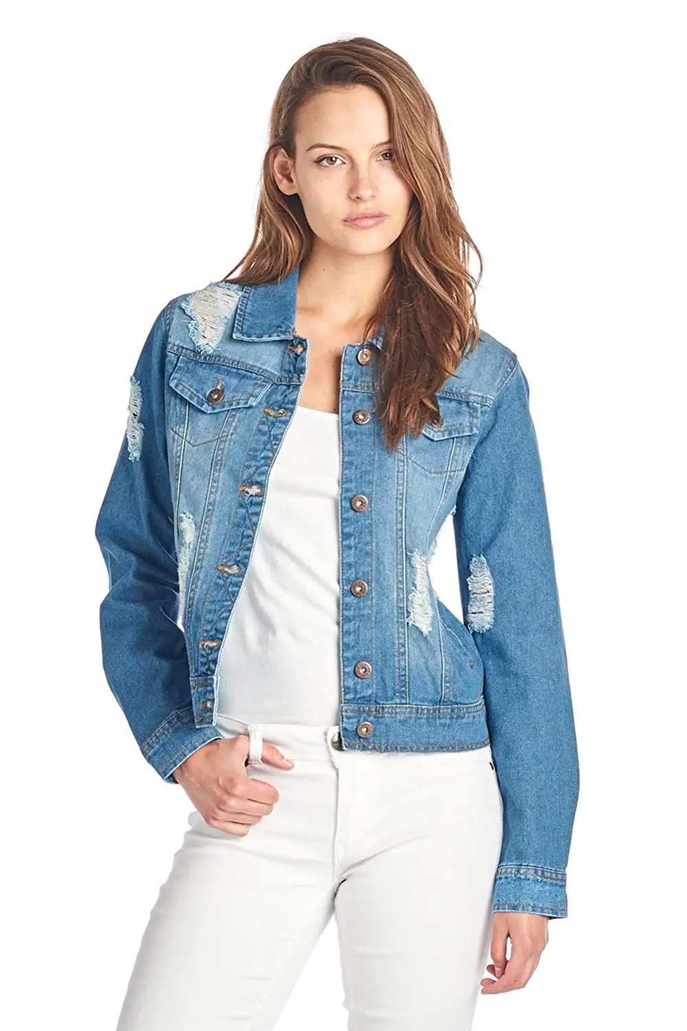 Buy Blue Age Womens Denim Jean Jacket and Sleeveless Vest in Cheap Price on Alibaba.com