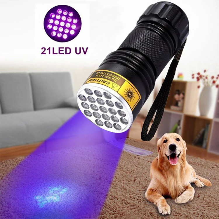 Handheld Blacklight Aluminum Dog Pet Urine Detector Ultraviolet Torch