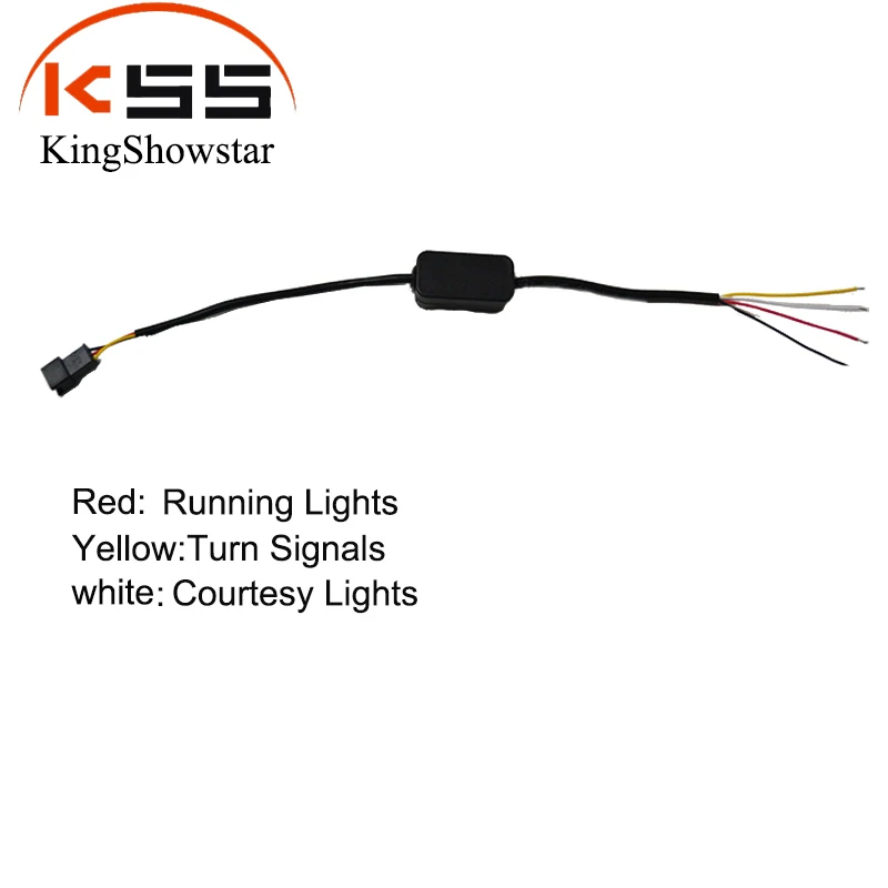 Sequential Switchback LED Strip Light tube Kit DRL Turn signal White Daytiem Running Light