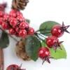 Artificial Berry Pick W/leaves Christmas Flower Decoration