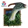 Handmade high elastic fiber carved emulational electrical dino head for photographed