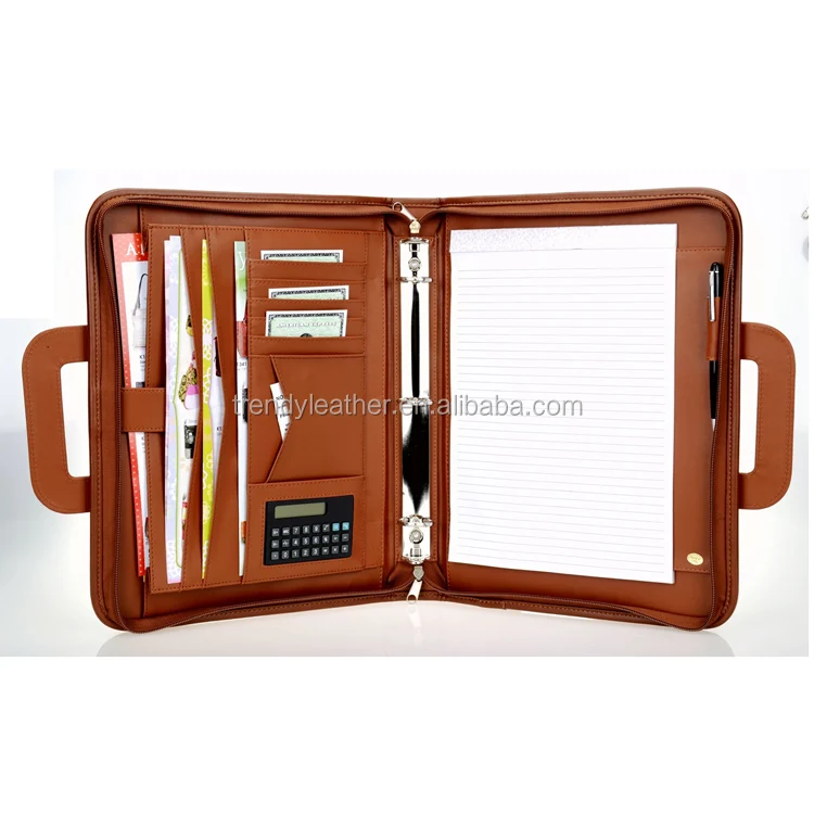 Custom Different Designs A4 Leather Portfolio Case,Leather Expandable