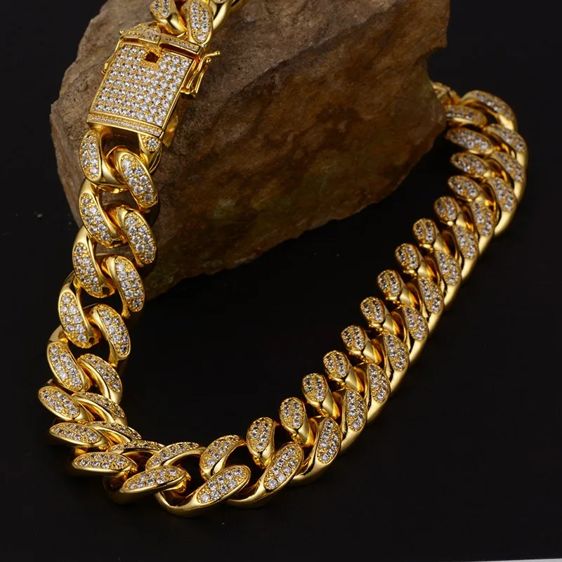 钻石迈阿密古巴链项链 - buy 12mm miami cuban link choker,platinum