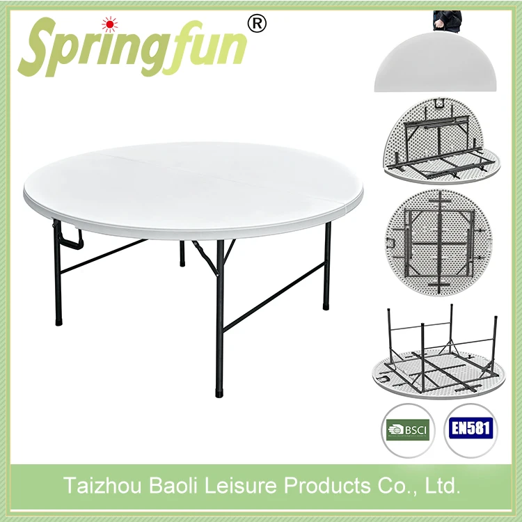 180cm Hdpe Plastic Round Foldable Table Buy Plastic Round Table