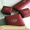 High Quality silver foil logo Leather Material Spring Jewelry Box Gift Packaging