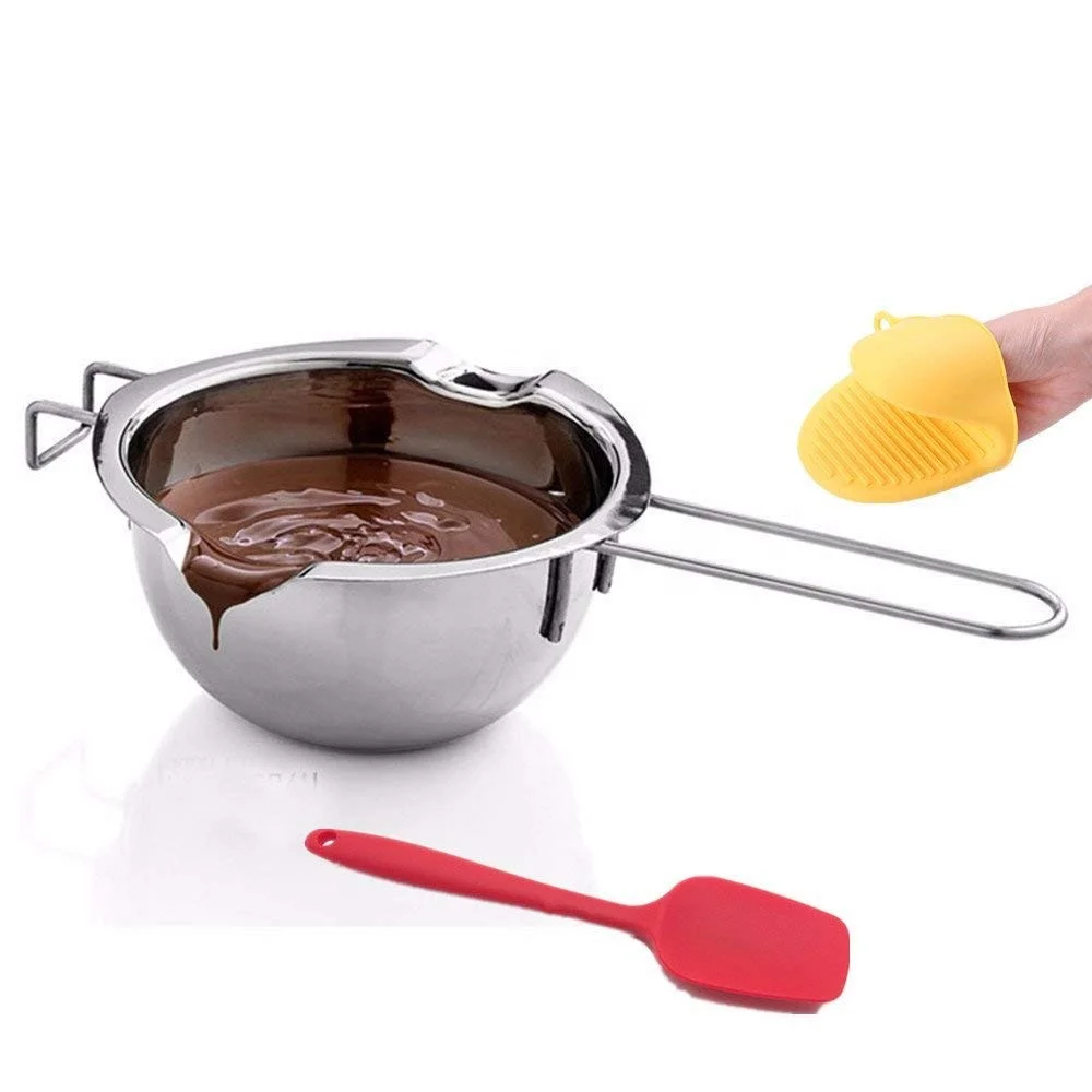 Amazon Hot Sale Cheese Melting Pot Stainless Steel Chocolate Cheese Sugar Melting Pot, Milk Butter Heating Bowl