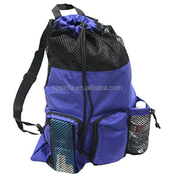 Mesh Equipment Bag Adjule Sliding Drawstring Cord Closure Perfect For Diving Swimming Water Sport Scuba Mesh Equipment Bag Adjule Sliding Drawstring Cord Closure Perfect For Diving Swimming Water Sport Scuba