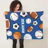 100% Polyester Material Sports Theme Baseball Print Outdoor Fleece Blanket