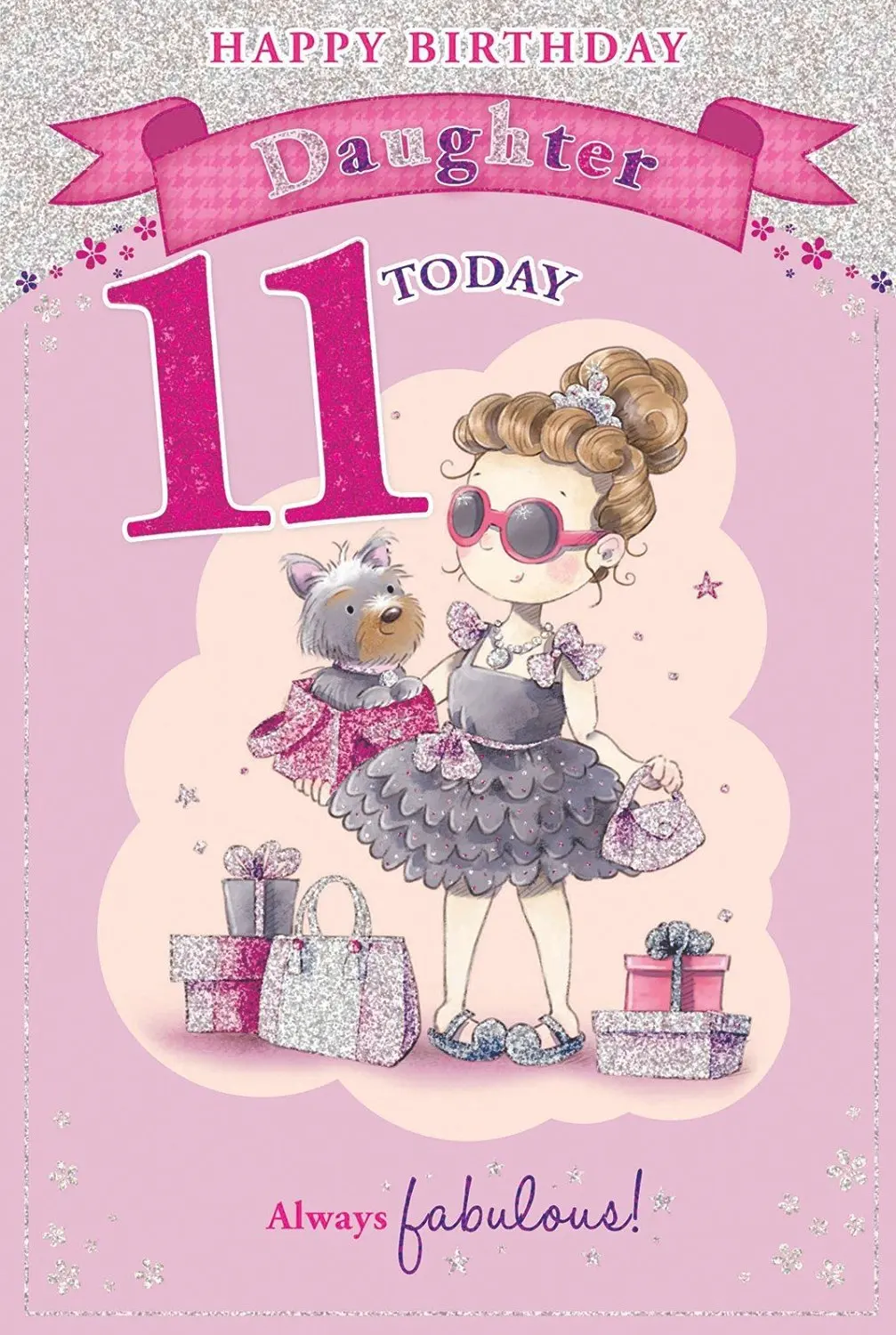 7.97. Candy Club Daughter's 11Th Birthday Card - 11 Today Girl & D...