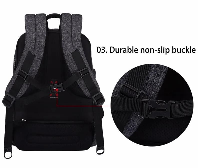 2017 New Design Tigernu Anti-thief USB charging laptop Compute backpack for women male Backpack school Bag for Men Mochila